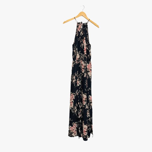 Lulus Feel the Music Midnight Floral Print Maxi Dress Blue - Picture 3 of 7